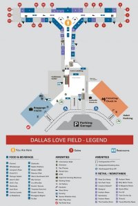 Схема терминала аэропорта Dallas Love Field