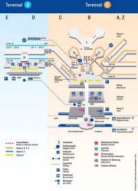 Схема терминалов аэропорта Frankfurt am Main International Airport