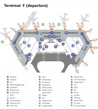 Схема терминала F аэропорта Шереметьево