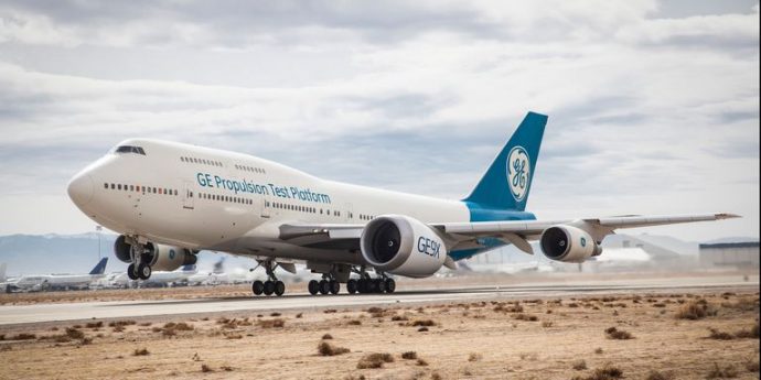 GE завершил первые летные испытания крупнейшего в мире реактивного двигателя