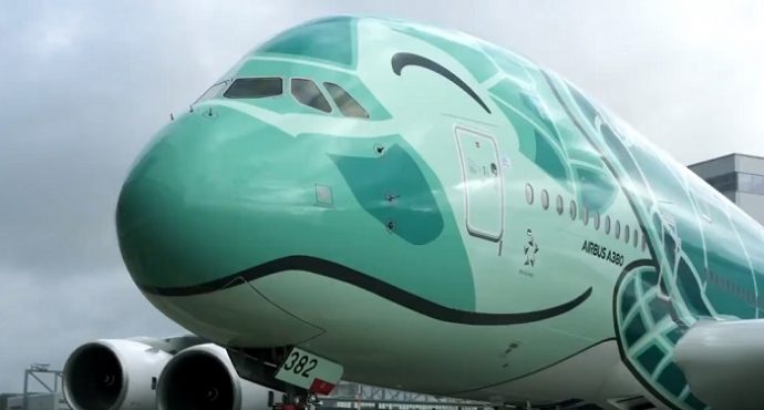 Черепаха в небе: новая зеленая ливрея Airbus