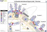 Схема терминалов аэропорта La Guardia Airport