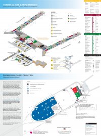 Схема терминала и подъезда аэропорта Indianapolis International Airport