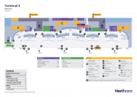 Схема Терминала 5 аэропорта Хитроу и его этажей аэропорта Лондонский аэропорт Хитроу