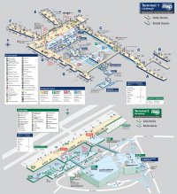 Схема терминалов аэропорта Minneapolis-St Paul International/Wold-Chamberlain Airport