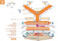 Схема терминала 2 аэропорта Chicago O'Hare International Airport