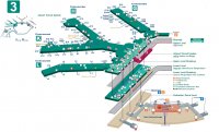 Схема терминала 3 аэропорта Chicago O'Hare International Airport
